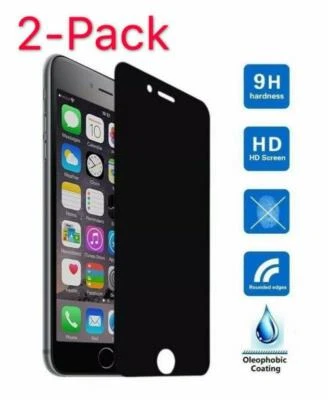 2x Anti-Spy Privacy Tempered Glass Screen Protector For iPhone 6 6s 7 8 Plus  - Image 1 of 4