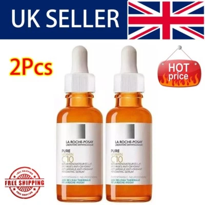 2Pcs La Roche Posay Pure Vitamin C10 Anti Wrinkle Anti Oxidant Serum 30ml UK - Image 1 of 4