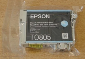 ORIGINAL EPSON T0805 TO805 Light Cyan cartridge airtight HUMMINGBIRD 2026 ink - Picture 1 of 5