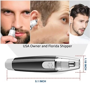 Nose Hair Trimmer For Men Ear and Nose Hair Trimmer Eyebrow Beard with Batteries - Picture 1 of 1
