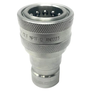 Acoplamiento hidráulico de liberación rápida de 3/4", serie B, enchufe hembra de 3/4" x 3/4" Fe... - Imagen 1 de 1
