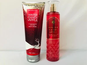 Bath & Body Works WINTER CANDY APPLE Fragrance Mist & Body Cream 8 oz SET OF 2 - Picture 1 of 1