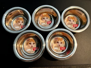 5 x Fidelius Katzennapf Futternapf Wasserschüssel Edelstahl 200ml °10,5cm - Bild 1 von 3