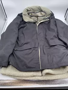 Giacca uomo Woolrich taglia L nera cappotto full zip con fodera in pile rimovibile - Foto 1 di 13