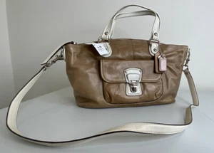 Coach Tote Camel Leather Handbag Shoulder Strap 18994 - Picture 1 of 10
