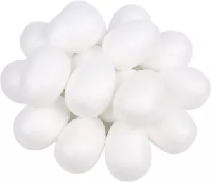 Smooth Foam Eggs Craft Supplies for Easter Hunt and Painting 2.8'' - 24 PCS - Picture 1 of 1