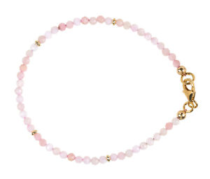 Anden-Opal rosa Armband 925 Silber vergoldet Armkette Z521