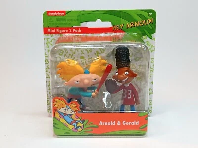 Nuevo en caja Mini Figuras Retro Nickelodeon Paquete de 2 Figuras Hey Arnold Just Play & Gerald Foto 1 de 2
