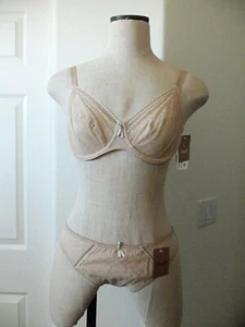 Sujetador Chantelle C CHIC Perfecto Beige Desnudo 3582 3 Partes Copa UW 40B 3583 Brasileño L - Imagen 1 de 7