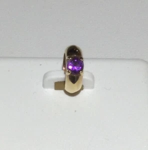 Rondell/ciondolo oro giallo 14 kt con ametista rotonda - Foto 1 di 10