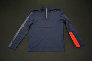 RLX Ralph Lauren 1/2 Zip Shirt Blue Golf Men L Large Slim Blue 21024SS - Picture 1 of 4