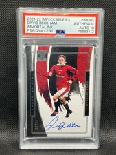 2021-22 Panini Impeccable EPL Immortal Ink On Card Auto David Beckham PSA Auto10