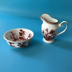 Vintage COALPORT INDIAN TREE Miniature China JUG & BOWL Set - Floral Porcelain - Picture 1 of 4