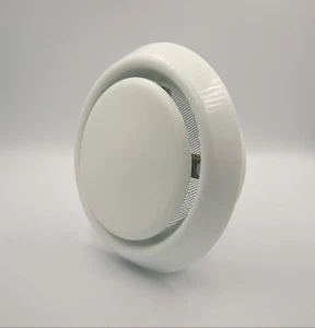 Weiß Decken Rund Lüftungsgitter 95 mm - 150 mm Zufuhr/Abgaskanal Luftventil - Bild 1 von 2