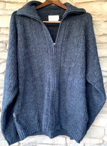 De Colección Abuelo Suéter Cremallera Completa Cárdigan Golf Gris Para Hombres XL Clipper Bolsillos Niebla EE. UU. - Imagen 1 de 12