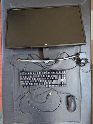 LG Monitor (24"), Pictek Mechanical Keyboard, and Razer Mouse Gamer Bundle - Image 1 of 4