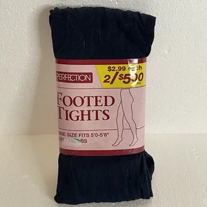 Perfection Footed Tights Navy Blue OSF 5’- 5’8” - Picture 1 of 2