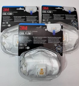 3M N100 Respiratore, Valvola, Rimozione Vernice Piombo, Riparazione Muffa (3PACK) NUOVO - Foto 1 di 4