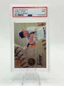 Derek Jeter 1996 Sportsflix Prova d'artista PSA 9 Rookie - Foto 1 di 2