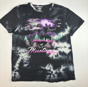 Ford Mustang Tie Dye T-Shirt L Graphic Horse Retro 80s 90s Style Men - Picture 1 of 9