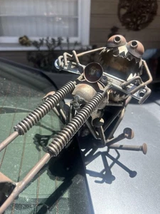 Sugarpost GBG Trike Steampunk Repurposed Motorcycle Welded Metal Art  23” Long - Picture 1 of 20