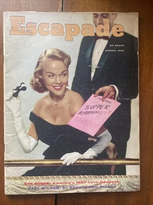 March 1957 Escapade Magazine -Humor Satire-pinup Poster Included Kim Novak! Foto 1 de 4