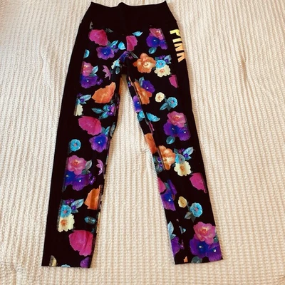 Leggings PINK by Victoria Secret Estampado Floral Multicolor Ultimate, Talla S Foto 1 de 4