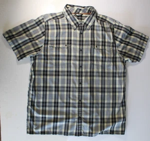 The North Face Shirt Men’s XL Plaid Snap Button Short Sleeve Shirt 48" Chest - Picture 1 of 7