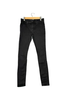 Abercrombie & Fitch Jeans Womens Size 25/0s Legging Mid Rise Black Wash Stretch - Picture 1 of 5