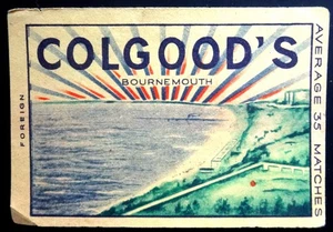 colgoods bournemouth Matchbox Label -35 Safety Matches Foreign - Bild 1 von 1