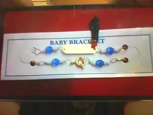 BABY BRACELET WITH BLACK AZABACHE HAND (( BRANDNEW )).. - Picture 1 of 1