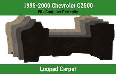 Alfombrilla delantera Lloyd Classic Loop para Chevy C2500 '95-00 con contorno negro Chevy pajarita Foto 1 de 4