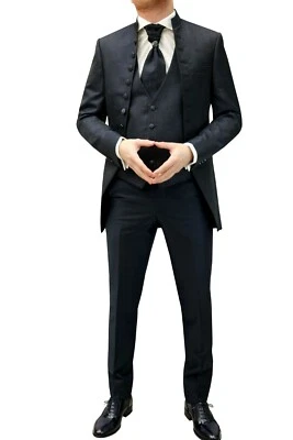 Cutaway Anzug Herren Hochzeit 5 teilig Gr.46 Blau - Bild 1 von 4