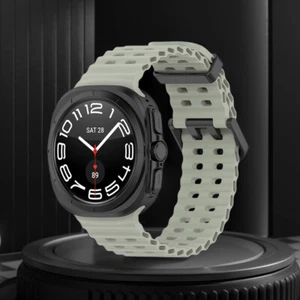 Ocean Sport Silicone Strap for Samsung Galaxy Watch 7 Ultra 47mm (Green) - Zdjęcie 1 z 6