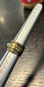 Anillo Tibetano Cobre Mantra Latón Esterlina Piedra Blanca Talla 7 Anillo OM Ajustable - Imagen 1 de 13