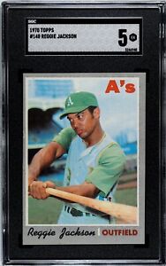 1970 Topps REGGIE JACKSON A's #140 SGC 5 EX Condition 2nd YEAR CARD
