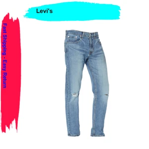 Levi's Mens 502 Regular Taper Fit Blue Comet Distructed Tencel Stretch 30X32 - Picture 1 of 3