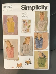 Simplicity R11269 1940s Misses Dickey Set Vintage Pattern NEW Small-Large UNCUT - Picture 1 of 2