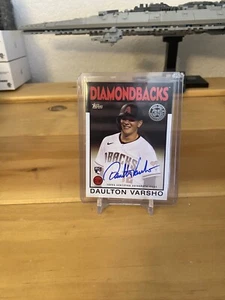 Topps Serie 1 1986 Throwback Auto 2021 Daulton Varsho Diamondbacks #86A-DVA SP - Imagen 1 de 2