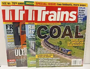 Lot 4 TRAINS Magazines RR Railroad Railfan Enthusiast Coal Diesel - Foto 1 di 5