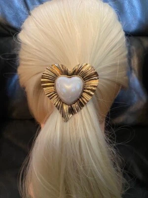 ¡Nuevo! Corbata para el cabello/corazón/ornamentada 3 pulgadas de ancho/bandas de diamantes de imitación ¡Las mejores! Foto 1 de 2