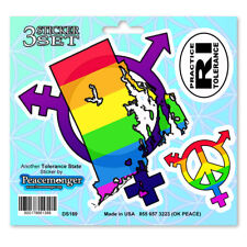 DS189 LGBTQ Rhode Island Gay Lesbian Bisexual Transsexual Queer 3 Sticker Set