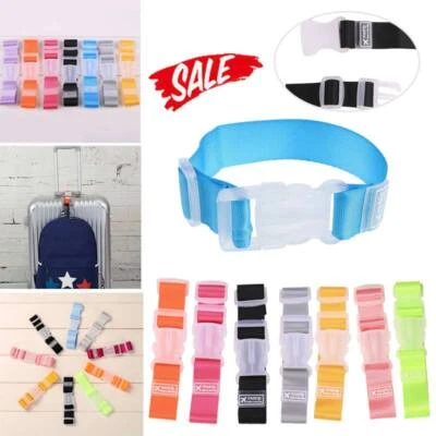 Adjustable Strong Extra Safety Travel Suitcase Luggage Baggage Straps Tie Belt - Image 1 of 4