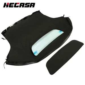 For BMW Z4 Convertible E85 03-08 Black Soft Top Replacement &Heated Glass Window - Photo 1 sur 9