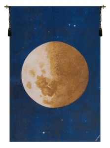 Lune (Mond) Belgischer Wandteppich Wandkunst hängend für Wohnkultur (neu) 42x27 Zoll - Bild 1 von 6