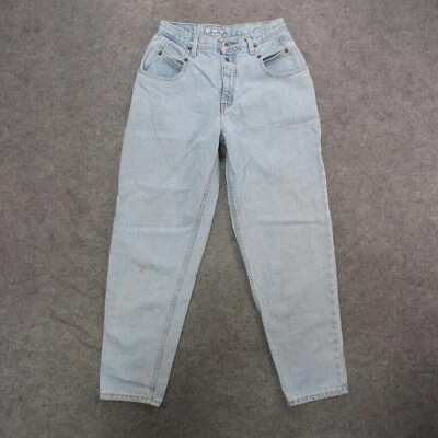 Jeans feminino vintage Zena 12 azul pedra lavagem Y2K cintura alta mamãe *Nota - Imagem 1 de 4