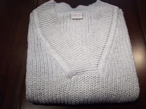VTG Damen Westenpulli Gr. M 46/48 V-Kragen FELICIANI silber-hellgrau Vintage - Bild 1 von 12