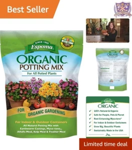 Organic Potting Soil Mix 8qt All Natural Blend for Indoor Outdoor Plants - Picture 1 of 8