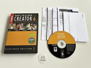 ROXIO EASY CD & DVD CREATOR 6 Platinum - PC Software - FR - 1 CD No Scratch - Picture 1 of 3