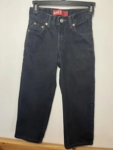 Boy’s Levi’s 550 Relaxed Fit Black Wide Leg Jeans 24x22 - Picture 1 of 3